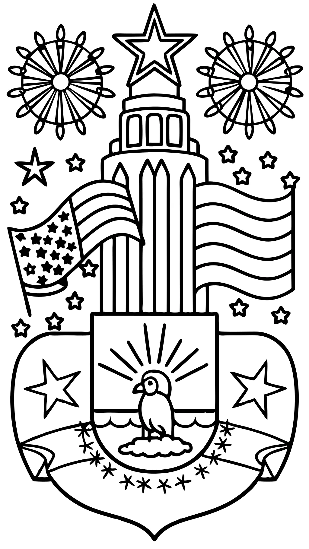 coloring pages usa flag